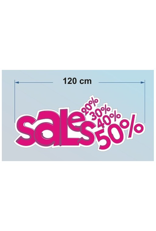 shop window sale stickers a1 fuchsia dimensions 120X50 cm