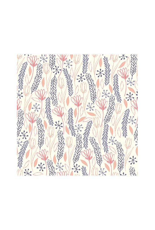 Φλοράλ διακοσμητικό αυτοκόλλητο Pink-Grey Wave| eshirt.gr