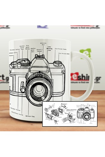 Κούπα Vintage Camera Anatomy