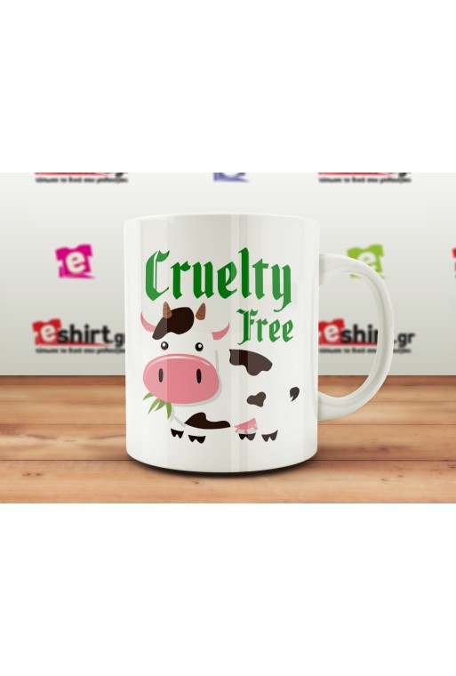 Cruelty Free κούπα, vegan δώρο, cruelty free mug, vegan lifestyle, vegan mug