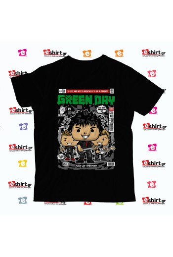 Μπλούζα Green Day – 80s Comic Style μπλουζάκι | eshirt.gr
