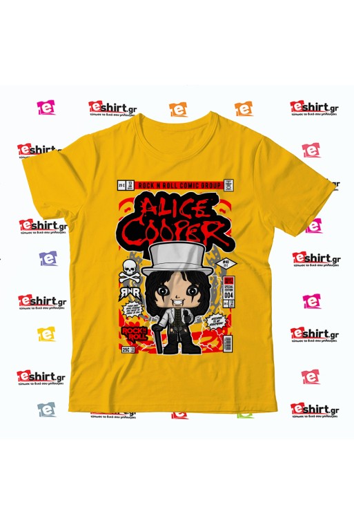 Μπλούζα Alice Cooper με σχέδιο σε στυλ comic των 80s