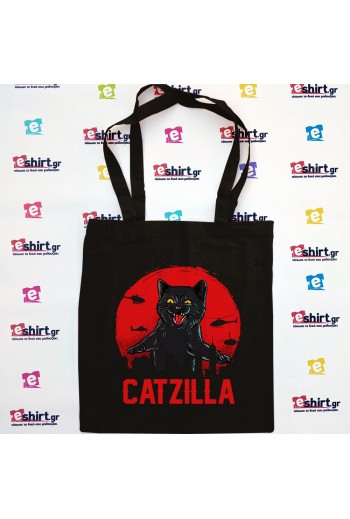 τσάντα CATZILLA – Γάτες η πόλη μας ανήκει!